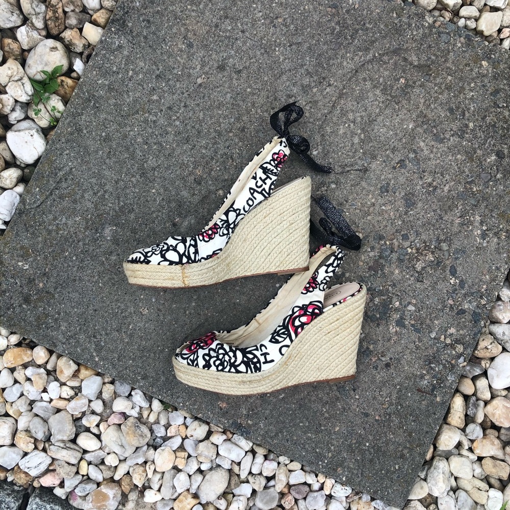 Coach Poppy espadrille wedges Size 8.5 - Picture 8 of 13